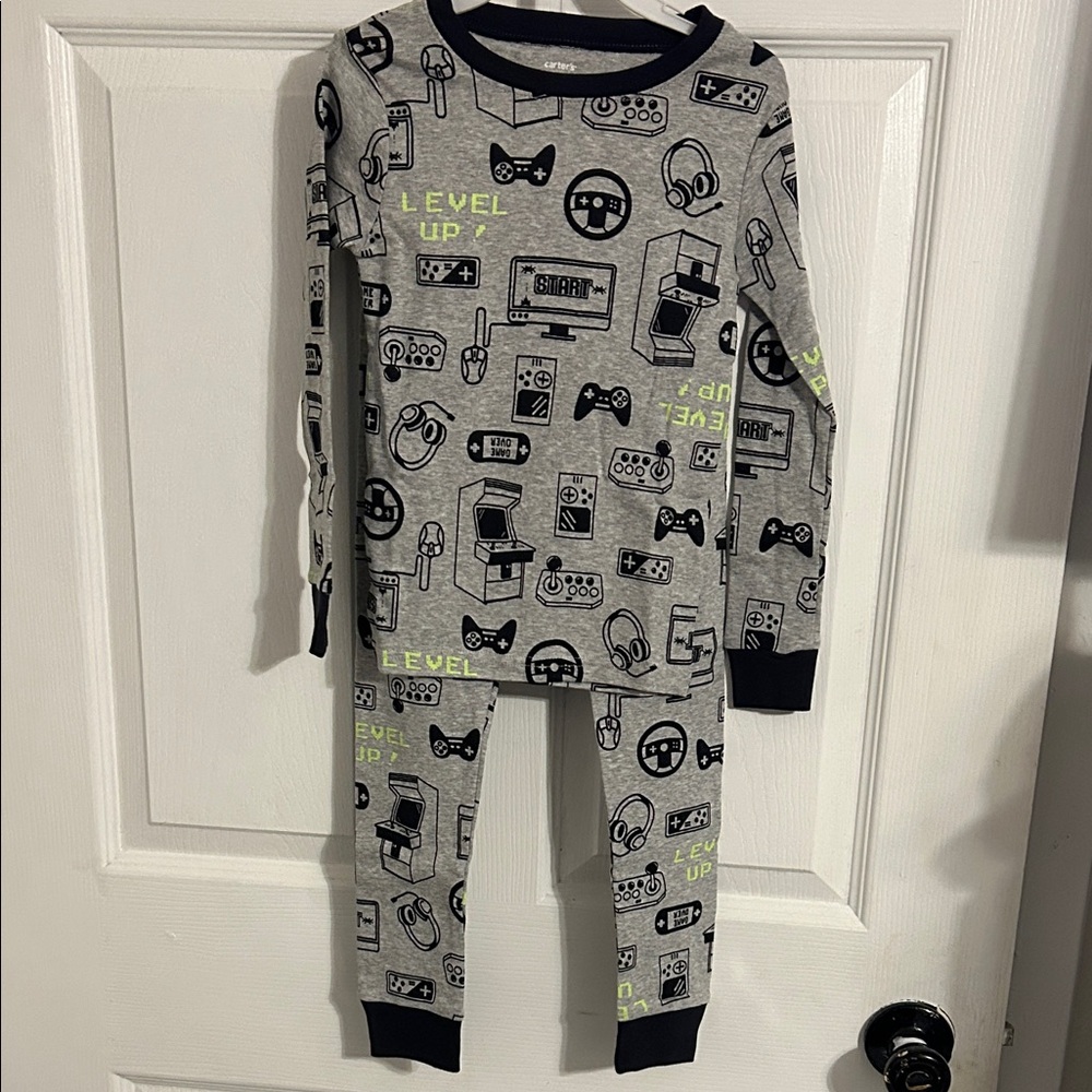 Carter's Gray and Black Gaming Pajama Set